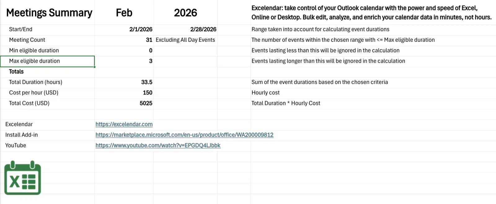 Meetings Tracker Template screenshot
